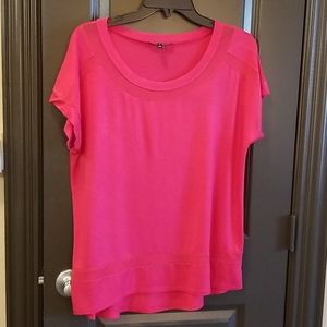 Cable & Gage Pink/Red Blouse. Sz. M.